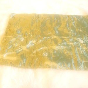 JCP Valance Shiny Green with Embroidery Floral